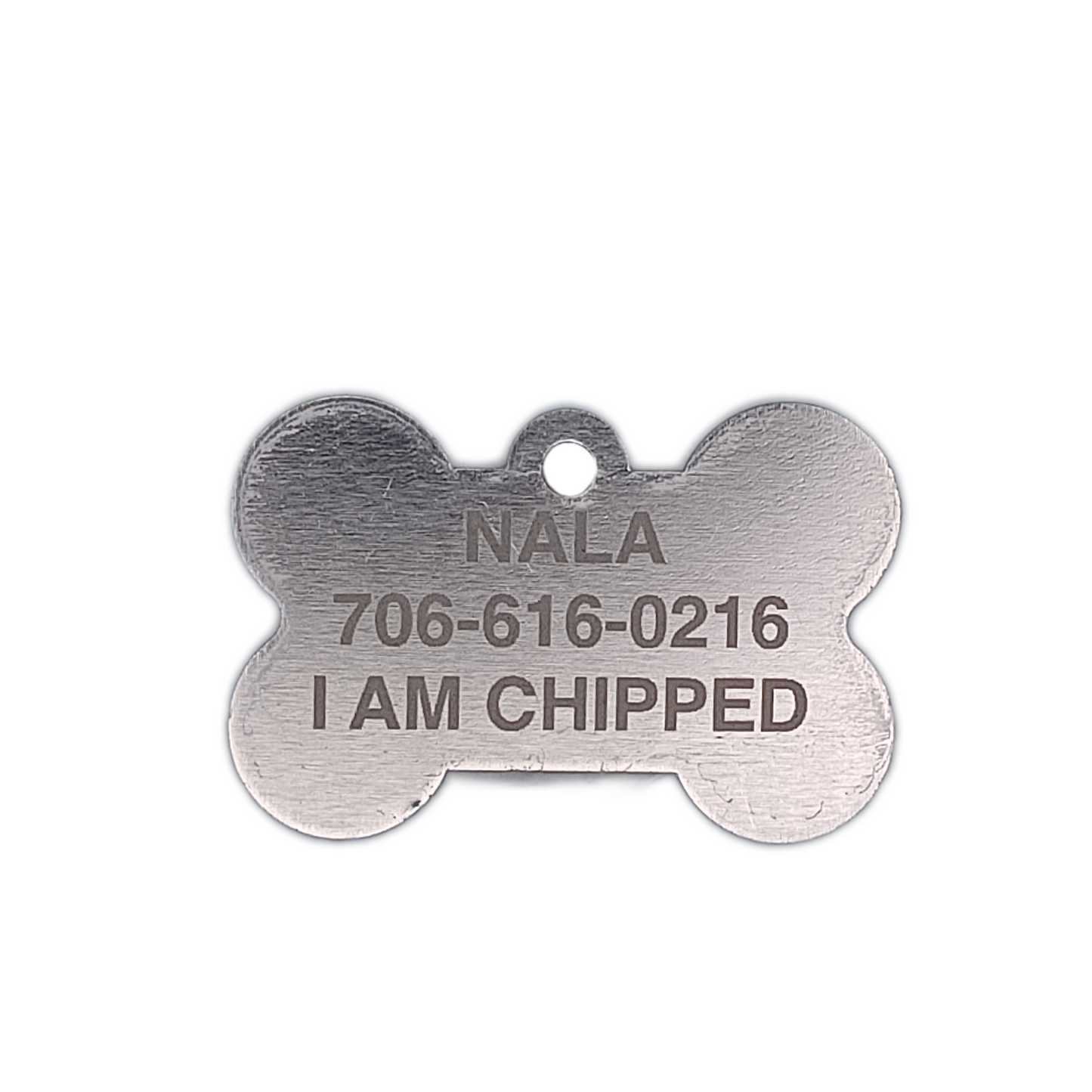 Darker Green Camo Bone Shaped Pet Tag.
