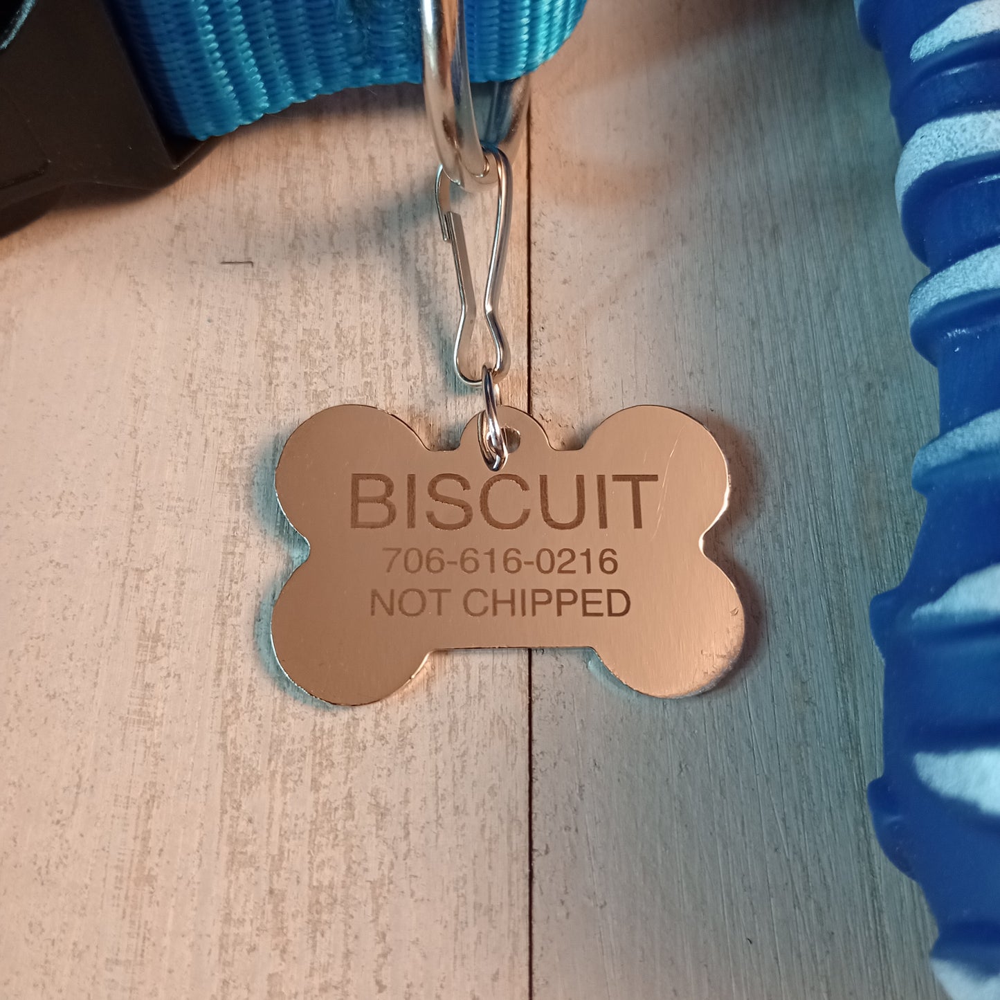 Green Glitter Bone Shaped Pet Tag