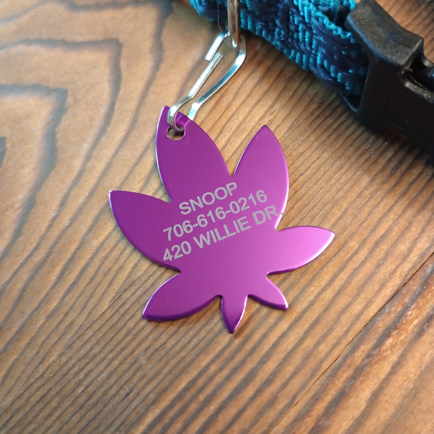 Purple 420 Friendly Pet Tag