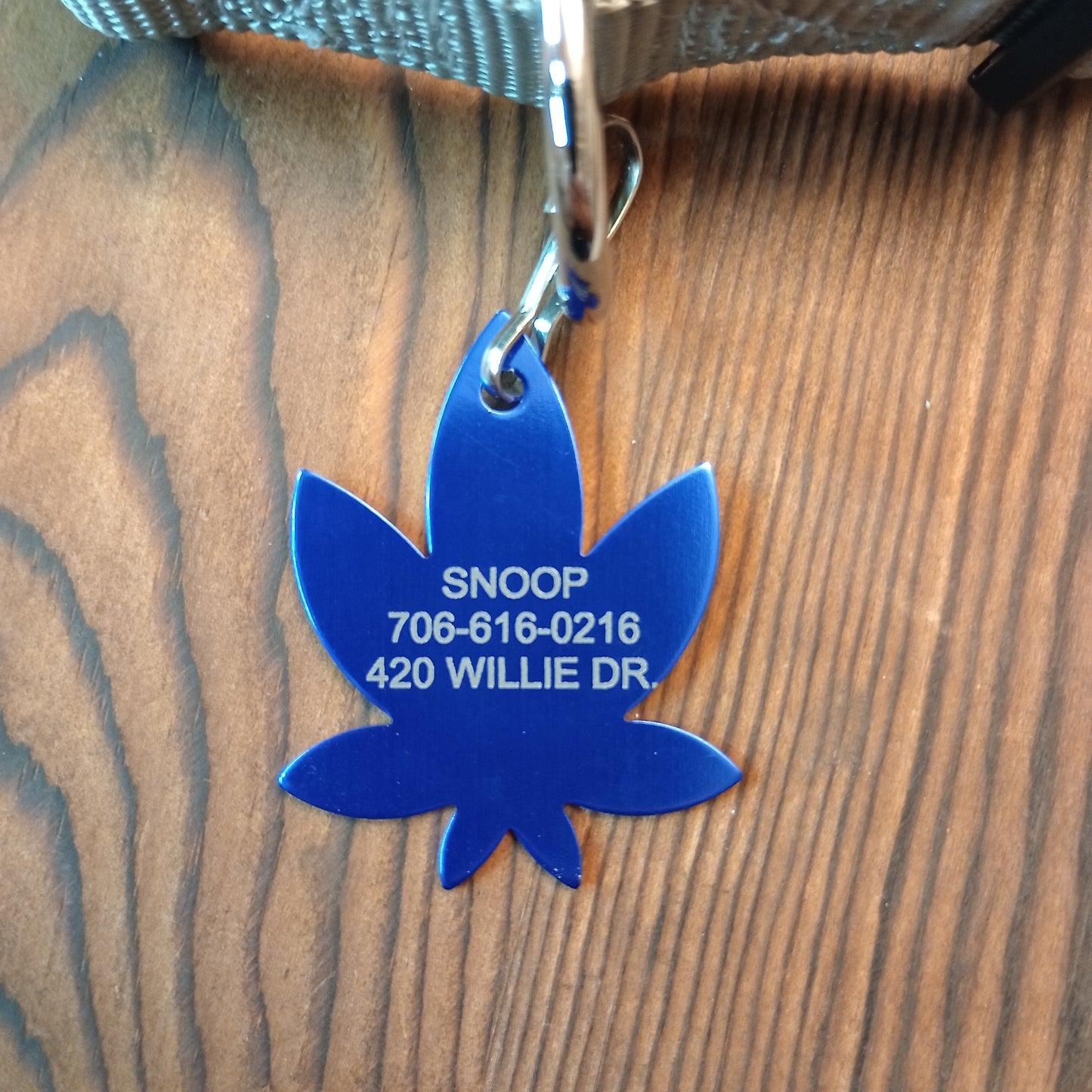 Dark Blue 420 Friendly Pet Tag