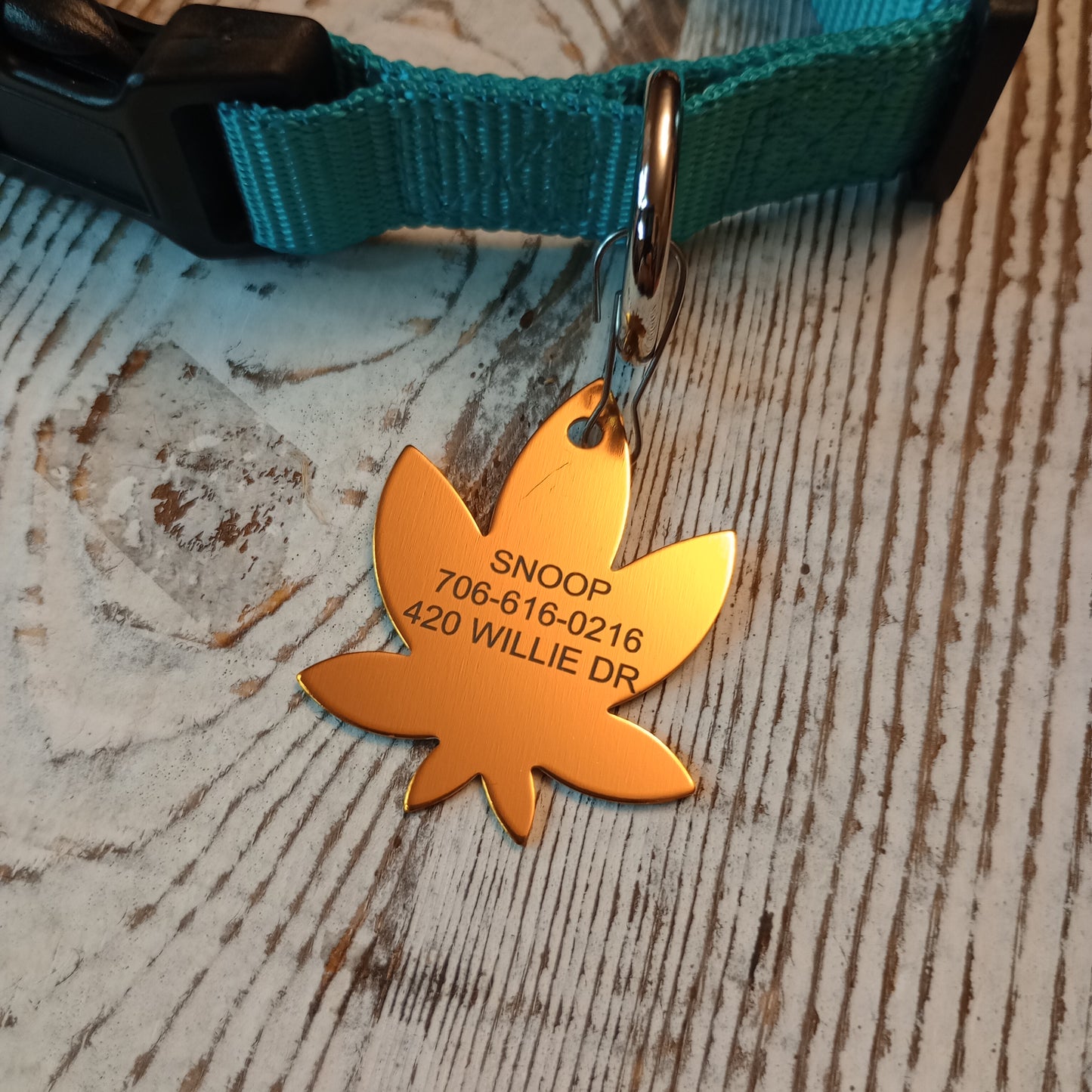 Yellow 420 Friendly Pet Tag