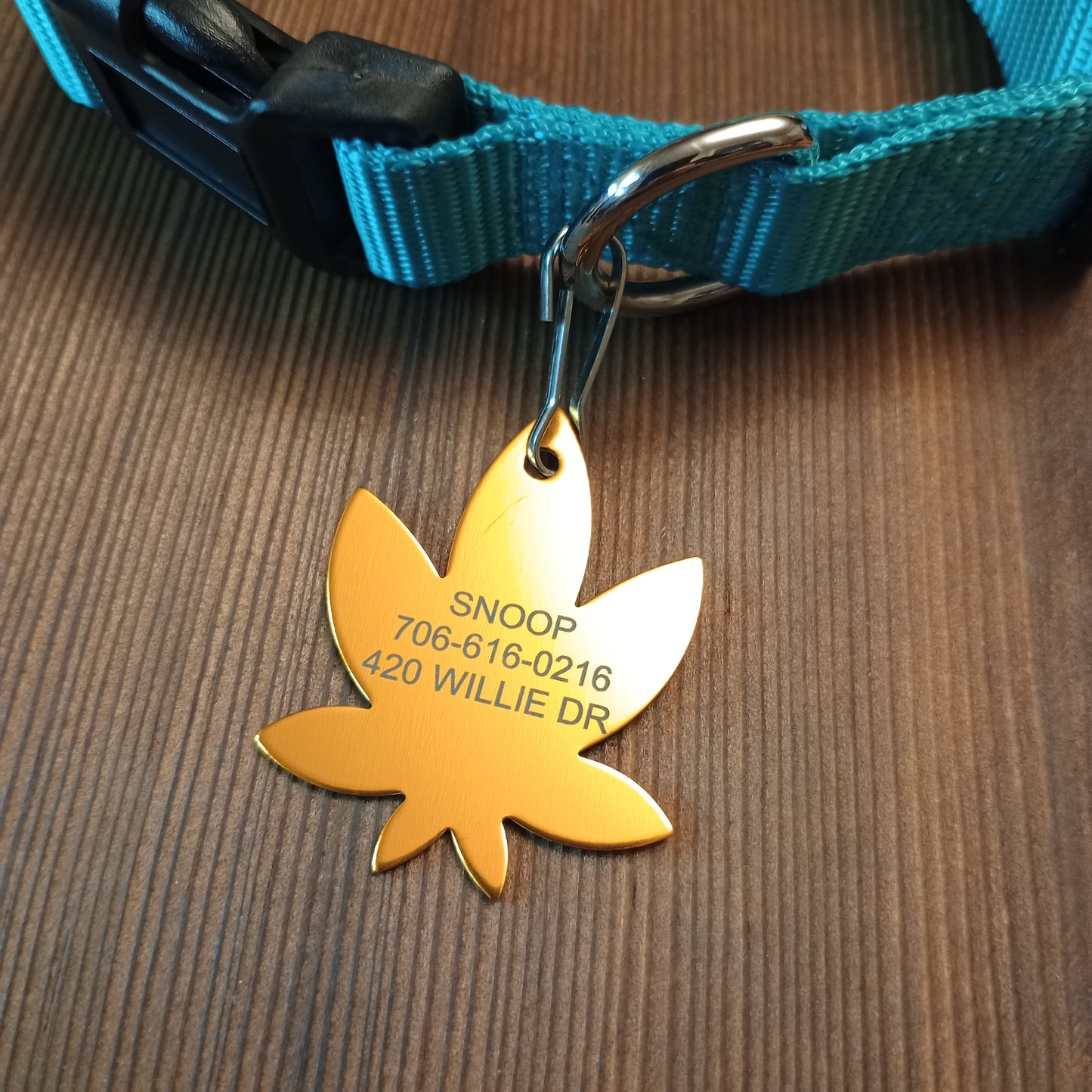 Yellow 420 Friendly Pet Tag