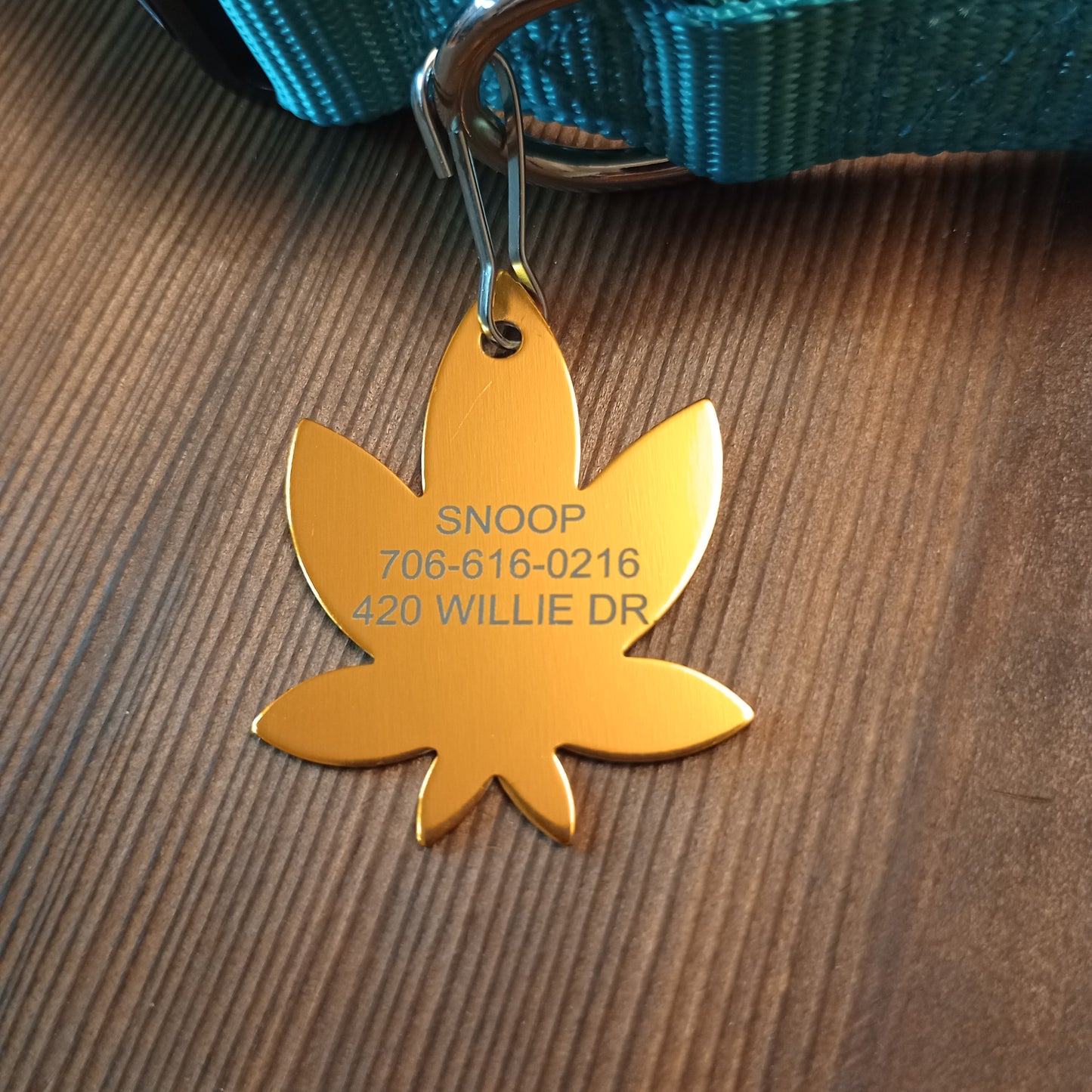 Yellow 420 Friendly Pet Tag