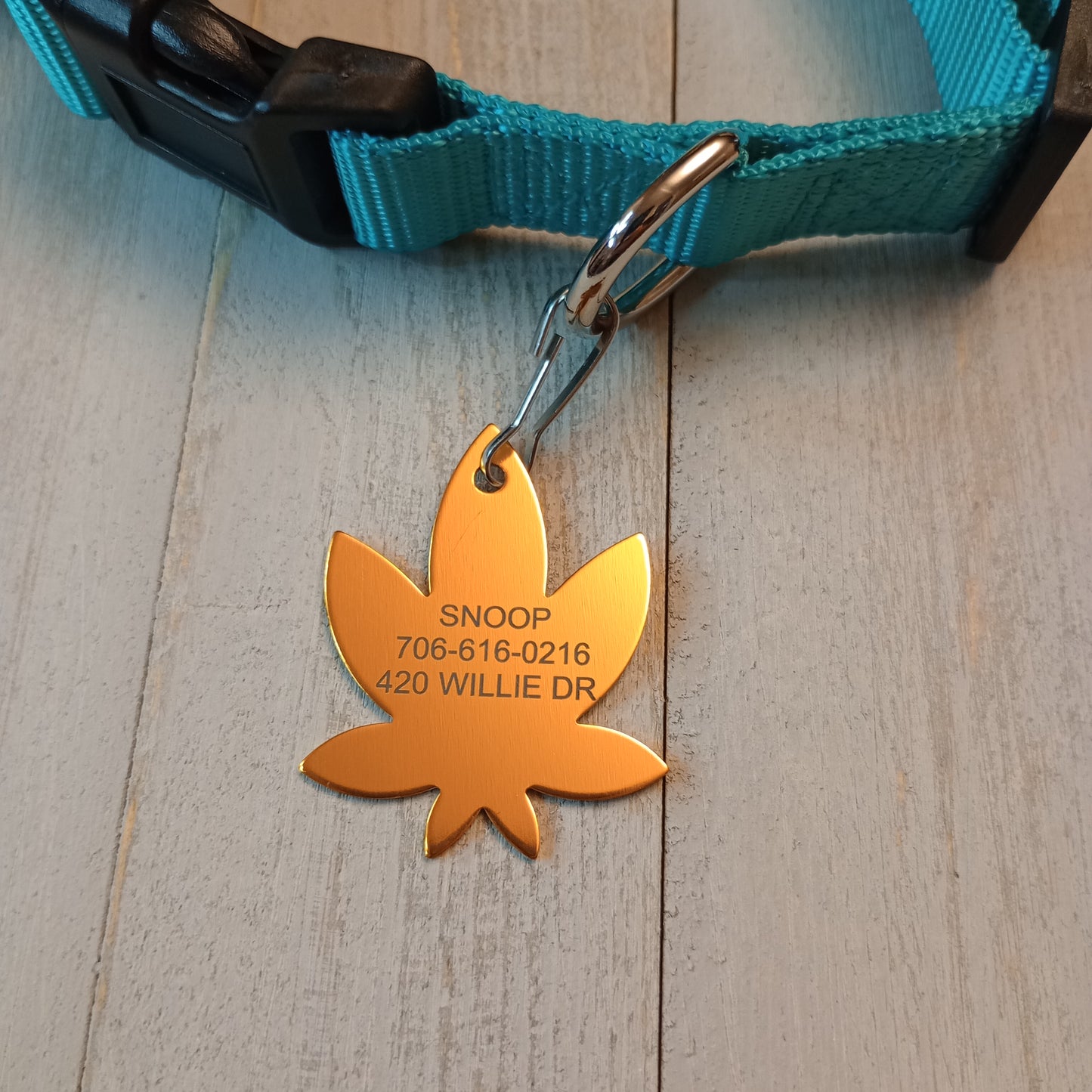 Yellow 420 Friendly Pet Tag