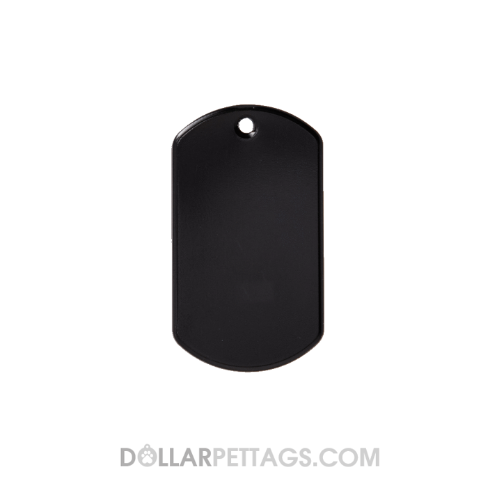 Black Laser Engraved Military Dog Tag Pet Tag