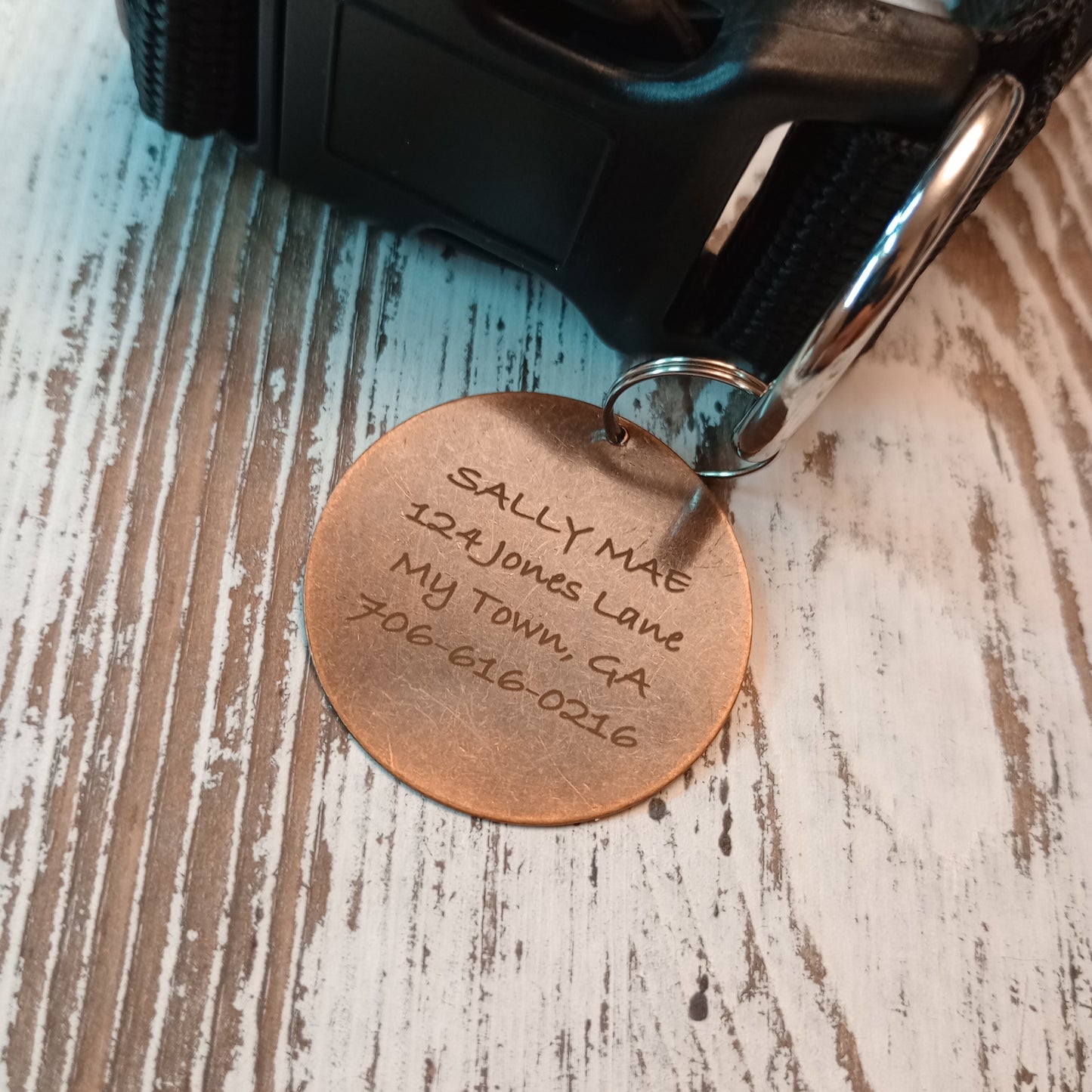 1.3 Inch Brass Round Pet Tag