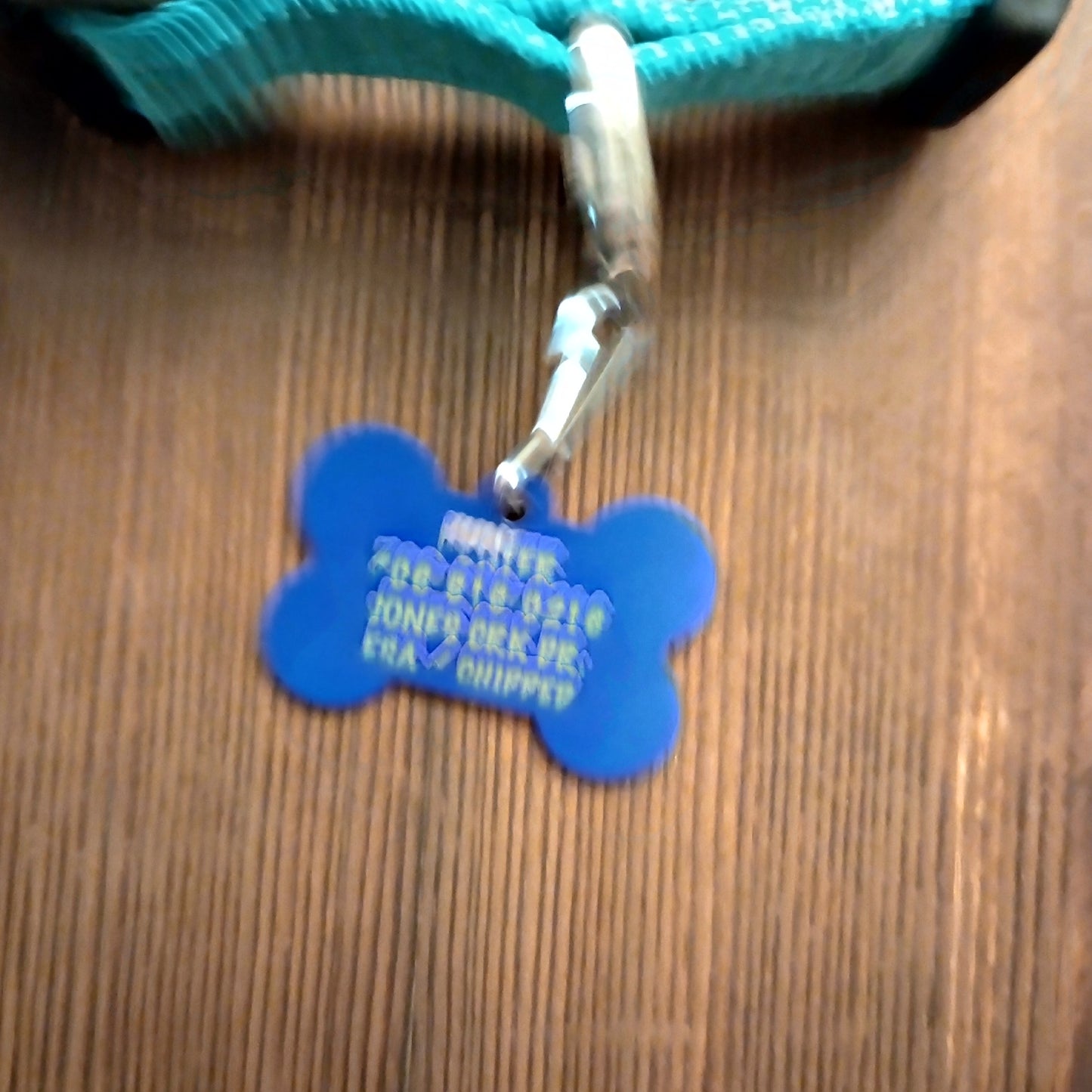 Dark Blue Bone Shaped Pet Tag