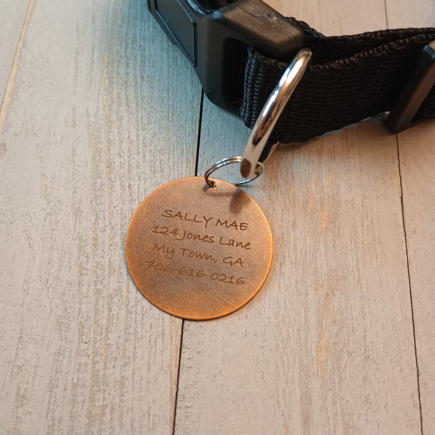 1.3 Inch Brass Round Pet Tag