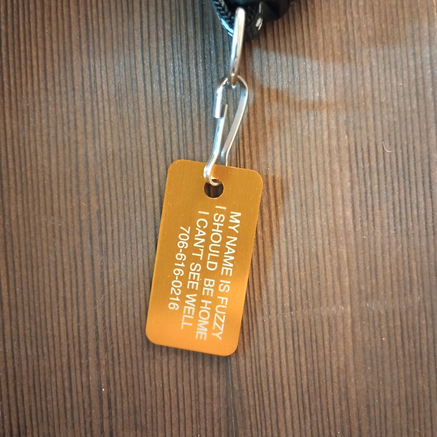 Yellow Rectangular Pet Tag