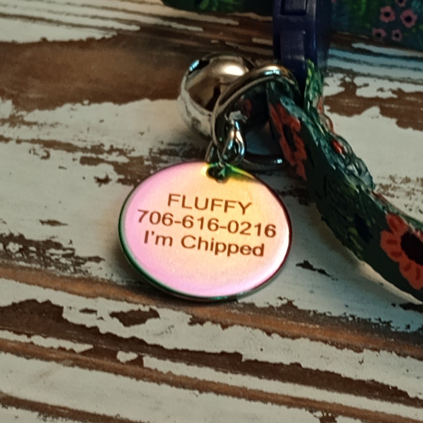 Iridescent Round Pet Tag (20 mm)