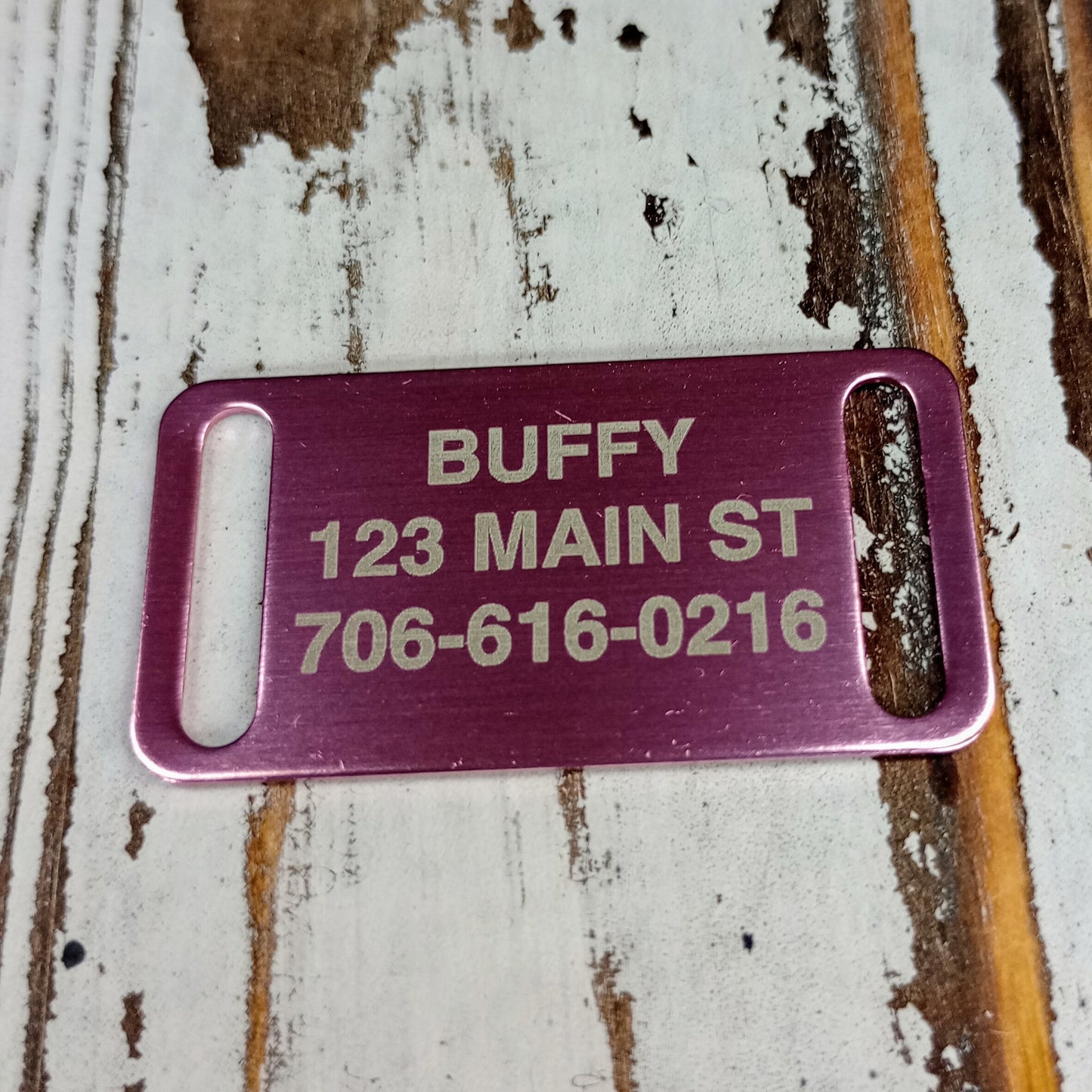 Light Pink Slide-On Pet Tag
