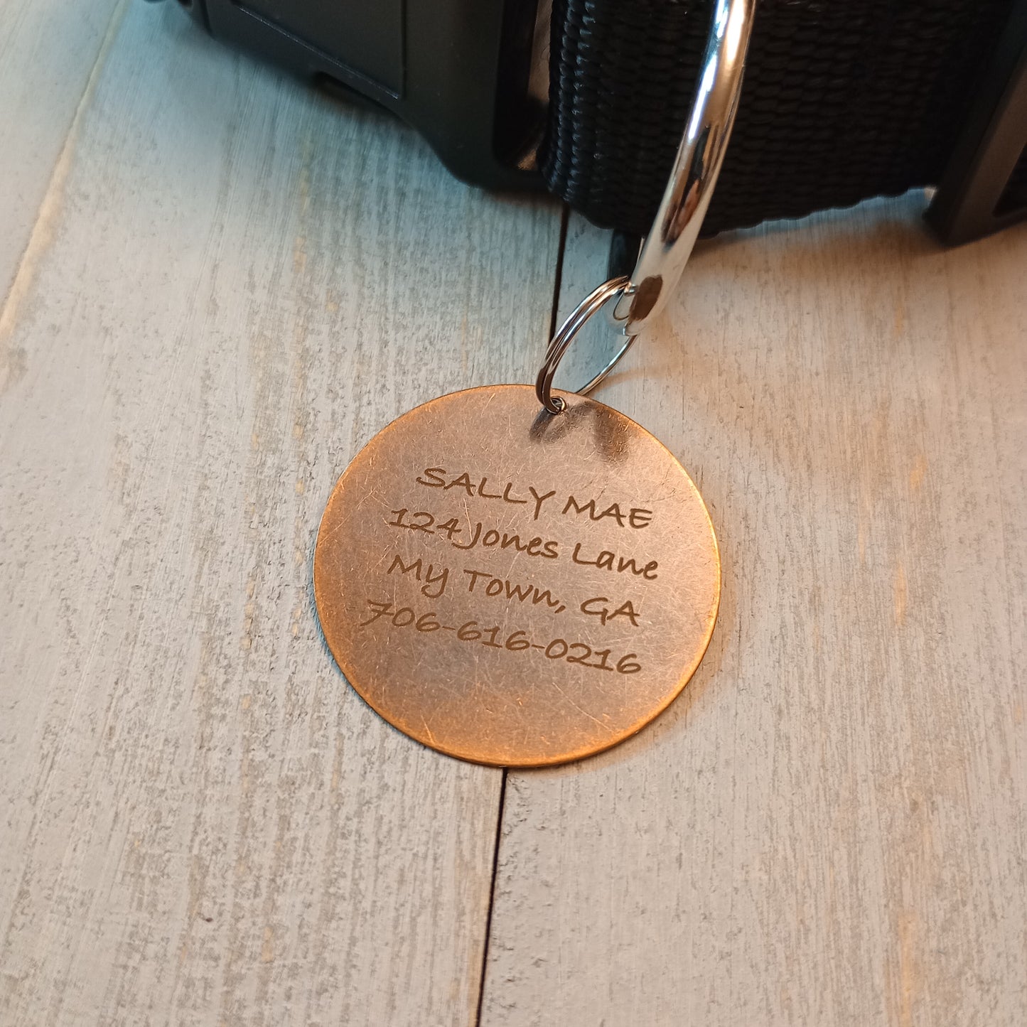 1.3 Inch Brass Round Pet Tag