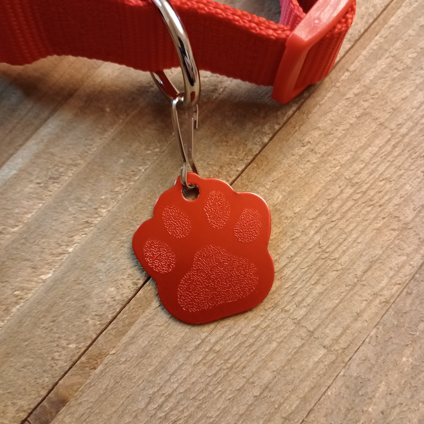 Red Large Paw Pet Tag (1.4 inch)