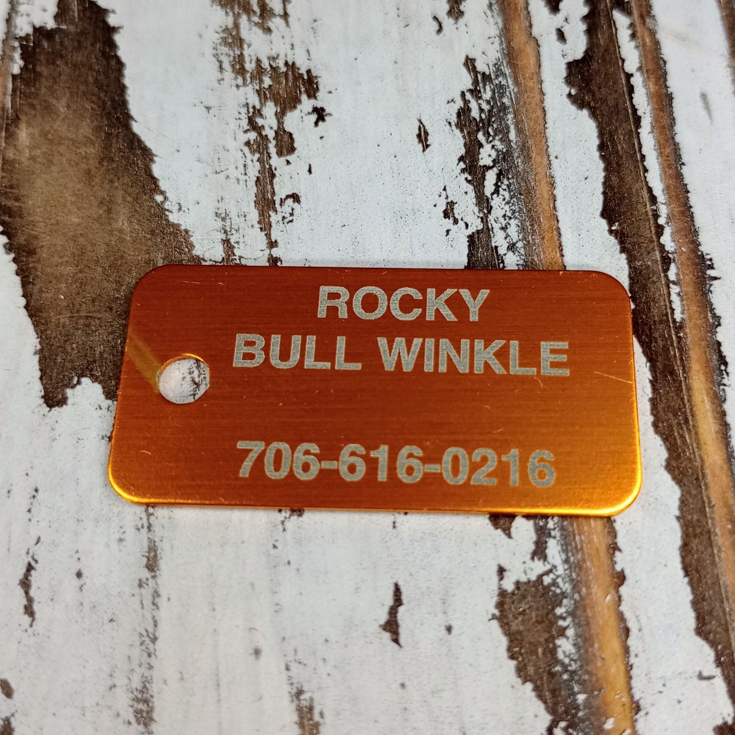 Yellow Rectangular Pet Tag