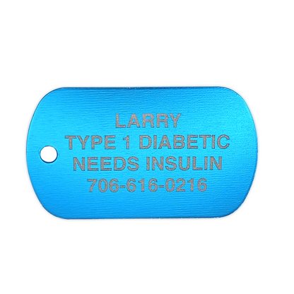 Light Blue Military Style Pet Tag