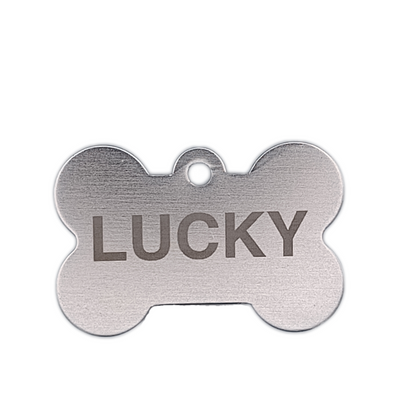 Silver Colored Bone Shaped Pet Tag