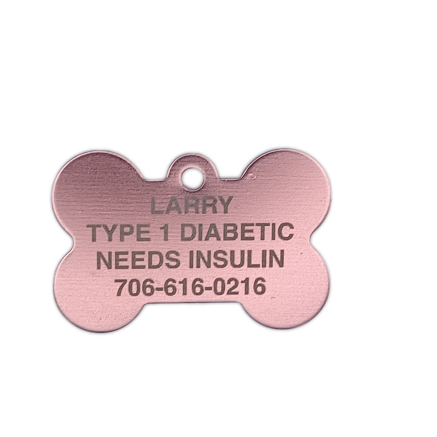 Light Pink Bone Shaped Pet Tag