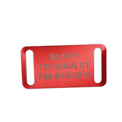 Red Slide-On Pet Tag