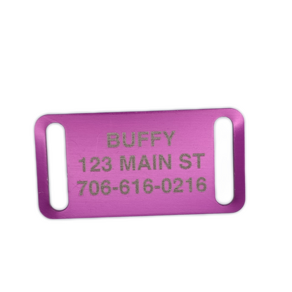 Purple Slide-On Pet Tag