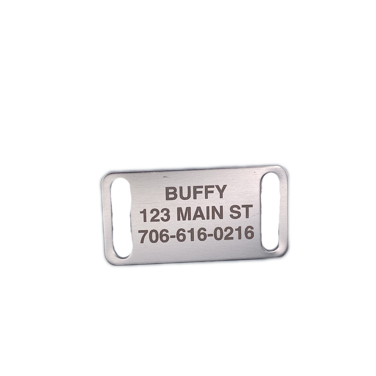 Silver Colored Slide-On Pet Tag