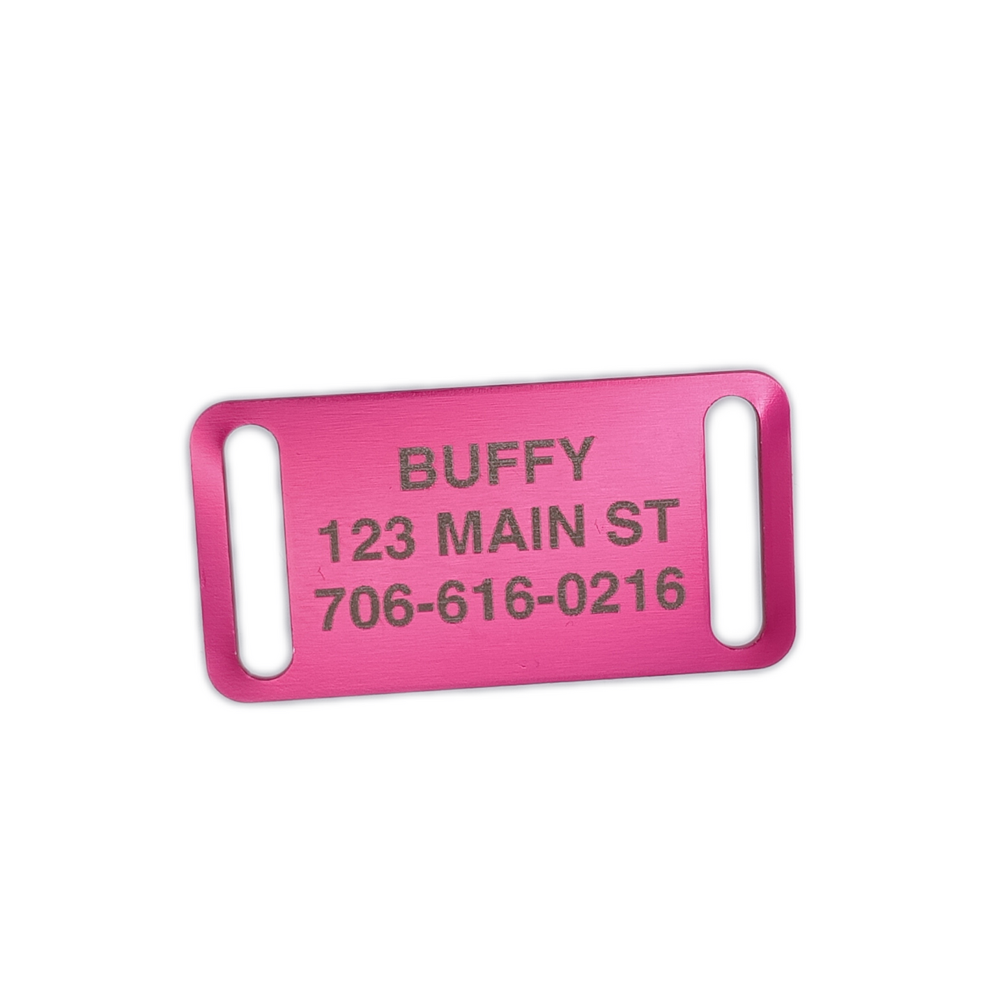 Dark Pink Slide-On Pet Tag