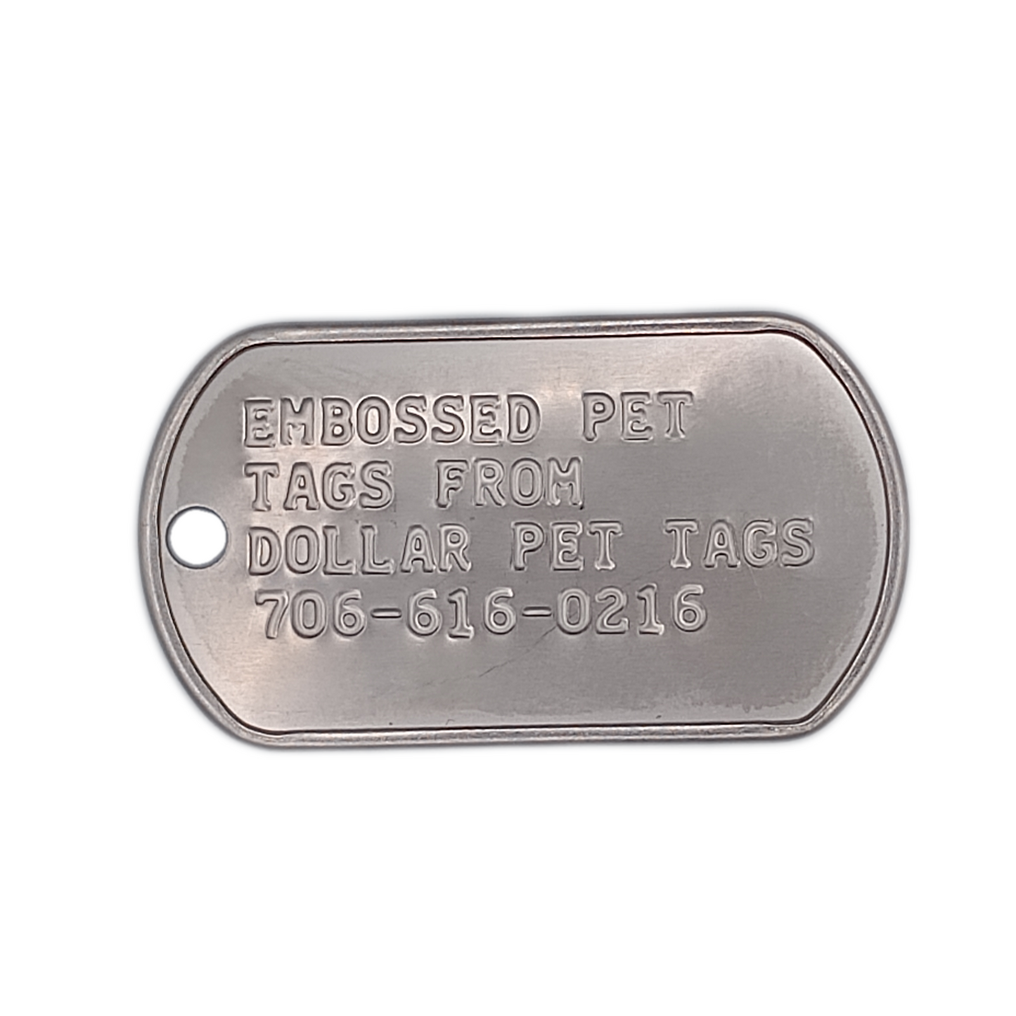 Embossed Military Dog Tag Pet Tag