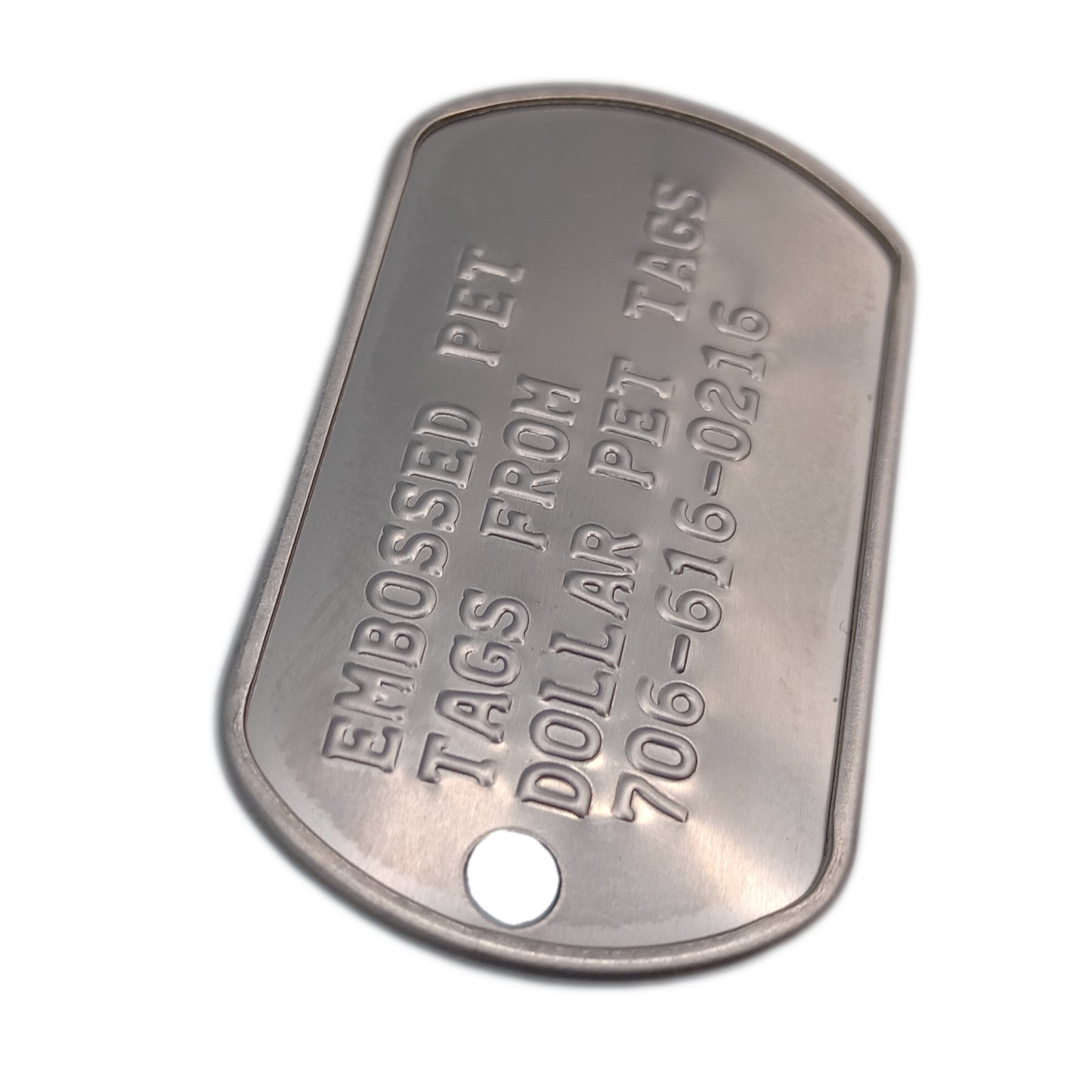 Embossed Military Dog Tag Pet Tag