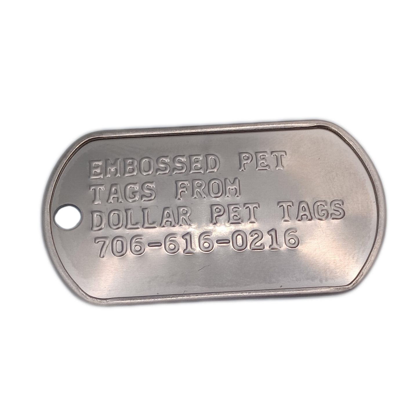 Embossed Military Dog Tag Pet Tag