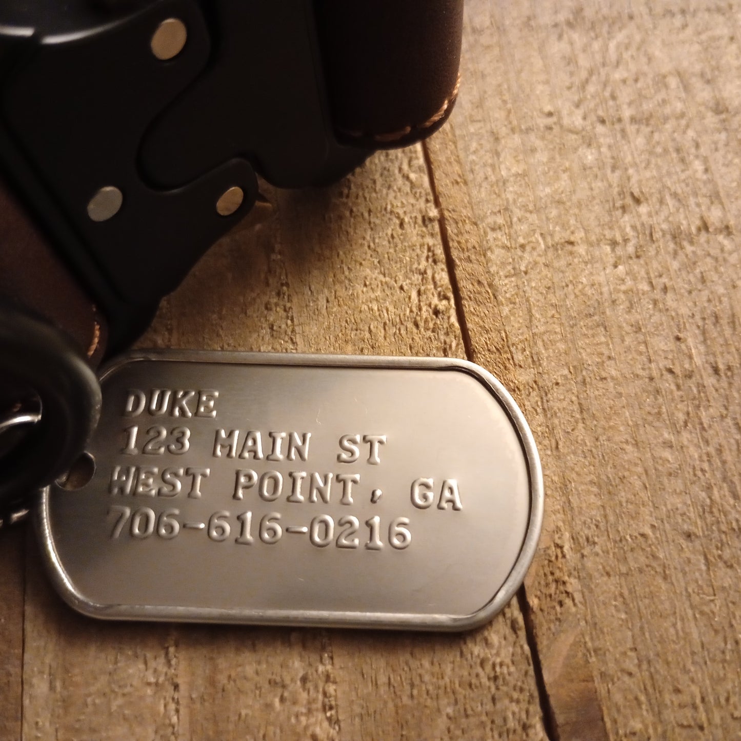 Embossed Military Dog Tag Pet Tag