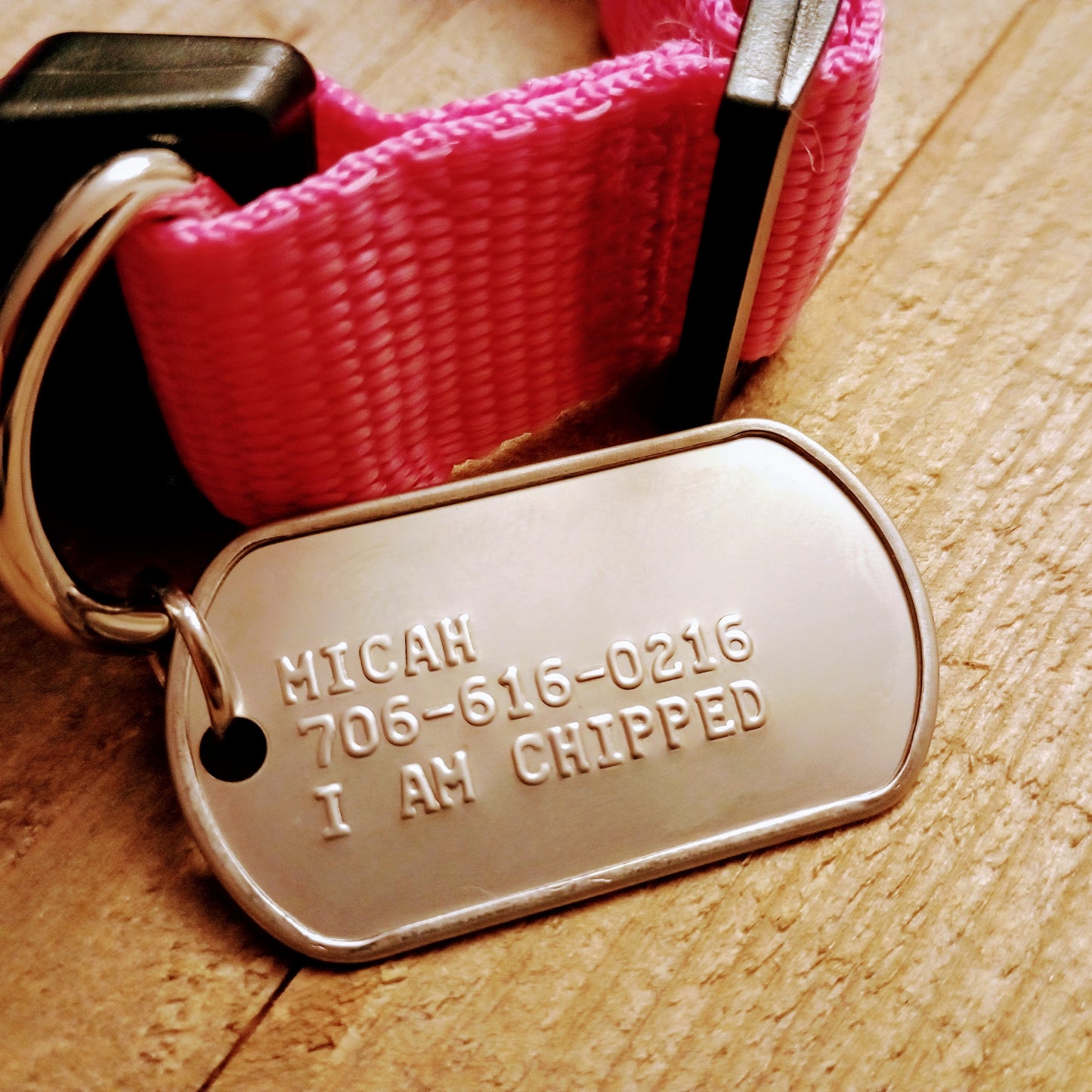 Embossed Military Dog Tag Pet Tag