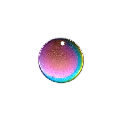 Iridescent Round Pet Tag (20 mm)