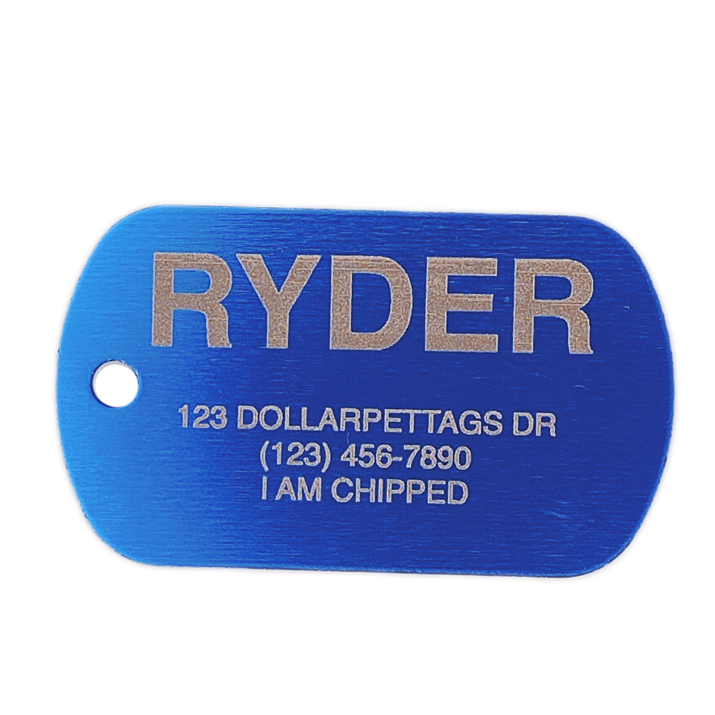 Dark Blue Military Style Pet Tag