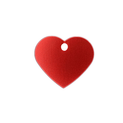 Red Heart Shaped Pet Tag