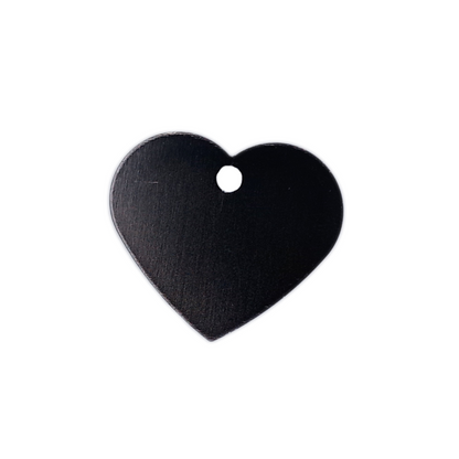 Black Heart Shaped Pet Tag