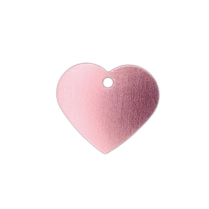 Light Pink Heart Shaped Pet Tag.