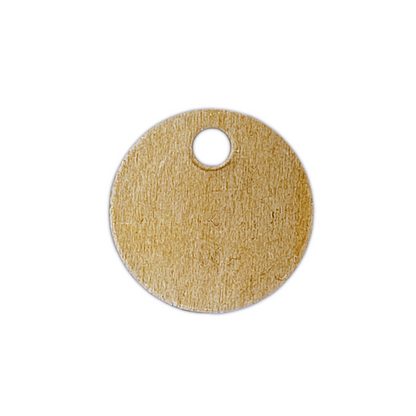 1 Inch Brass Round Pet Tag (C)