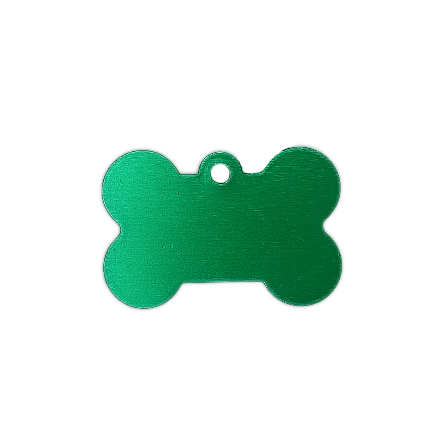 Green Bone Shaped Pet Tag.