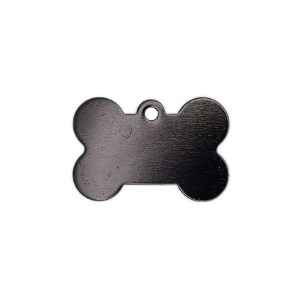 Black Bone Shaped Pet Tag