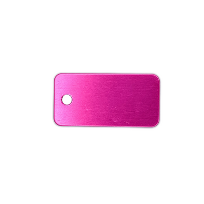 Dark Pink Rectangular Pet Tag