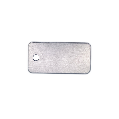 Silver Colored Rectangular Pet Tag