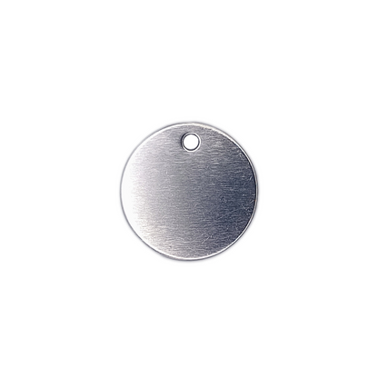 Silver Colored Round Pet Tag