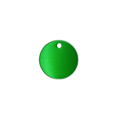 Green Round Pet Tag