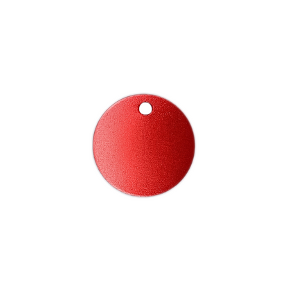 Red Round Pet Tag