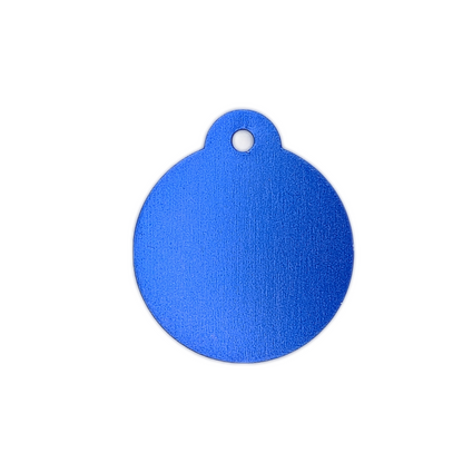 Blue Round Pet Tag 1.25 inch