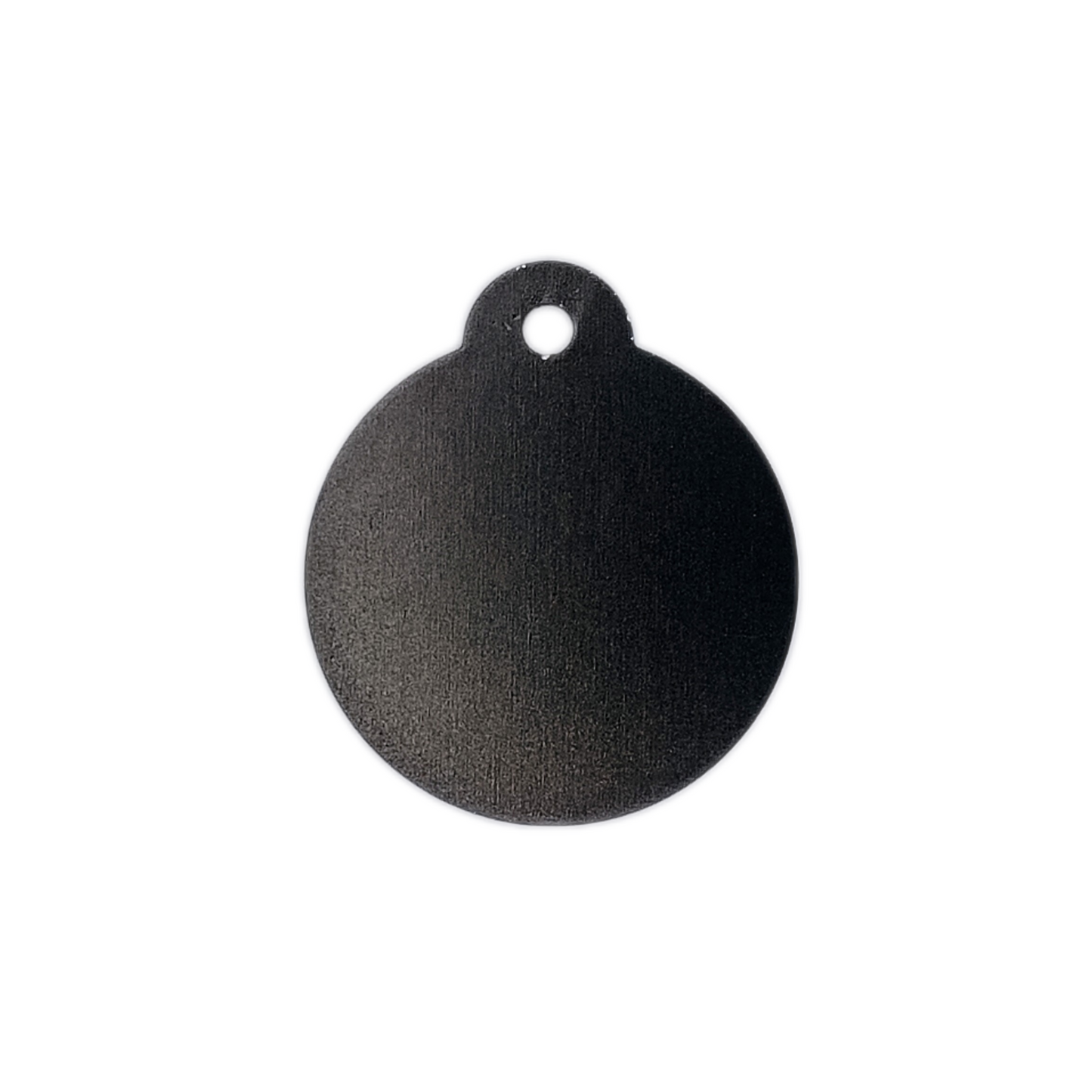 Black Round Pet Tag 1.25 inch