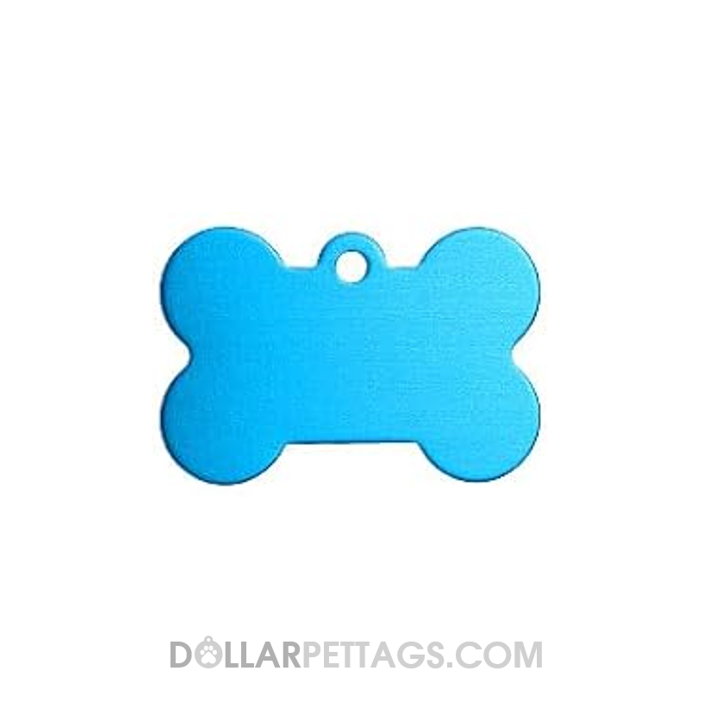 Light Blue Bone Shaped Pet Tag