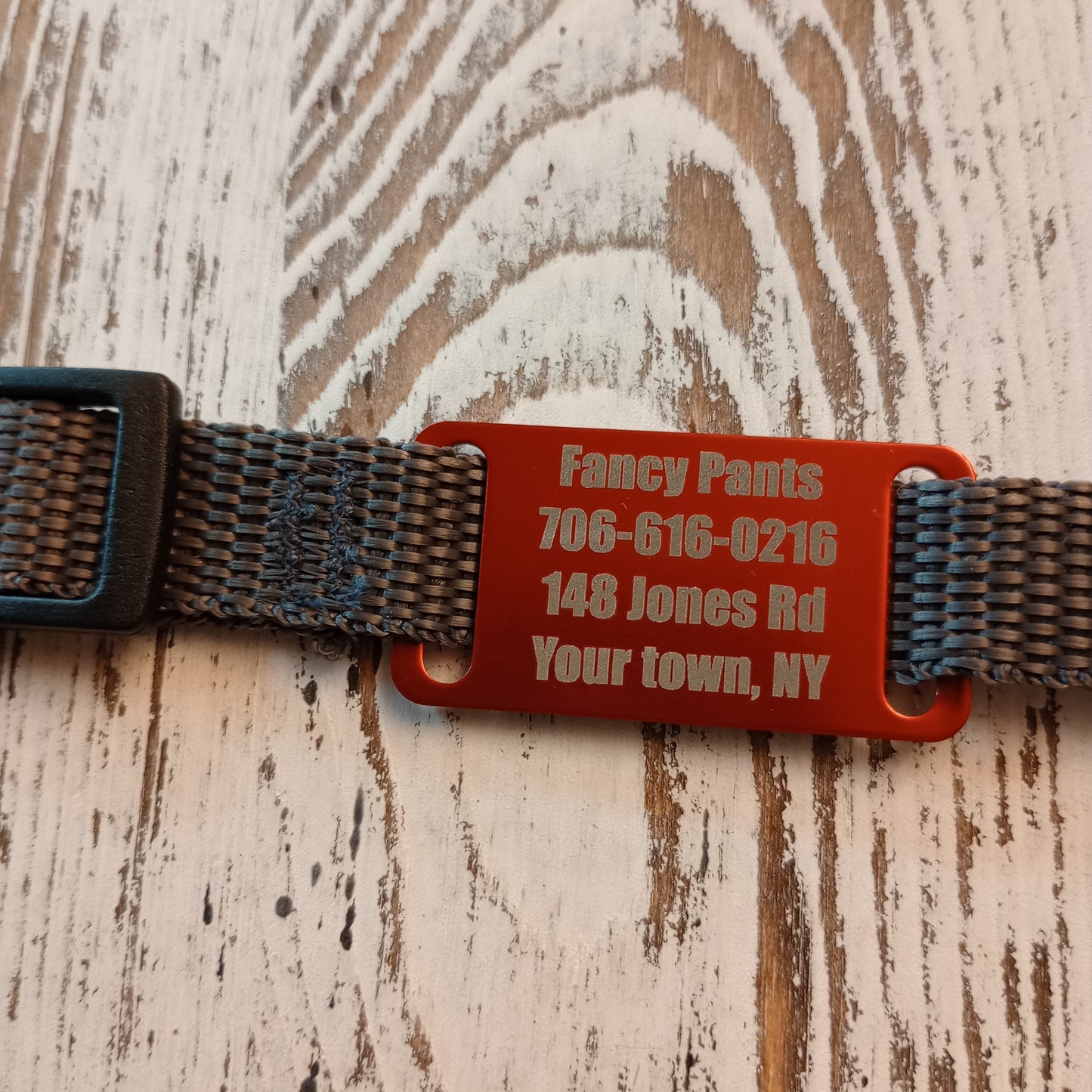 Red Slide-On Pet Tag