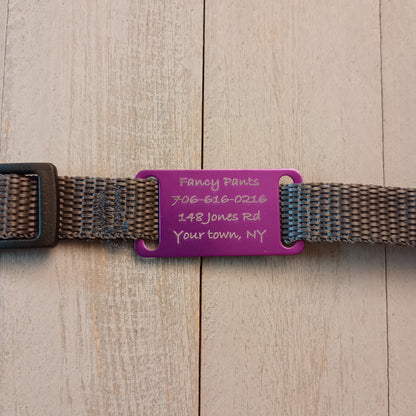 Purple Slide-On Pet Tag