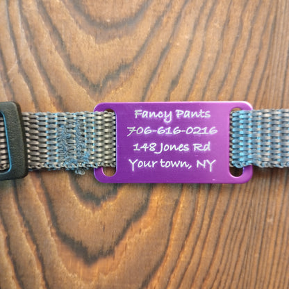 Purple Slide-On Pet Tag