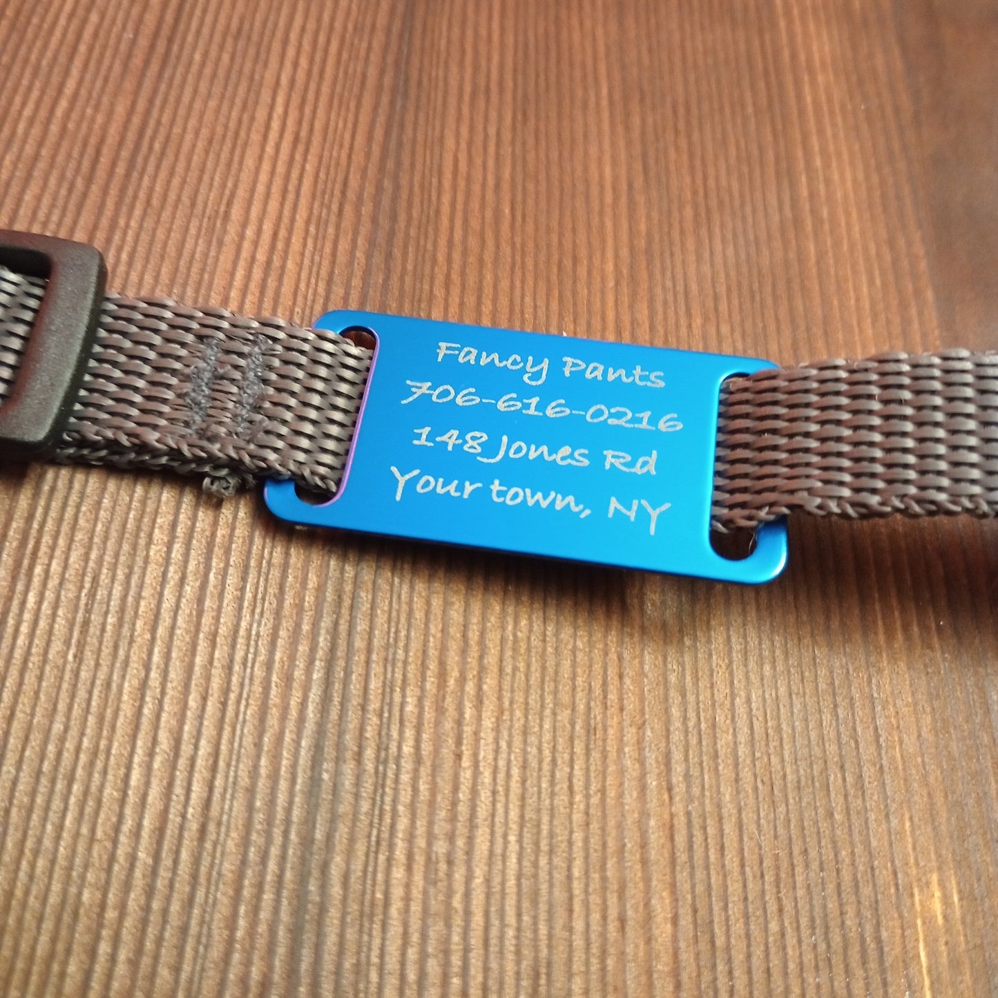 Light Blue Slide-On Pet Tag